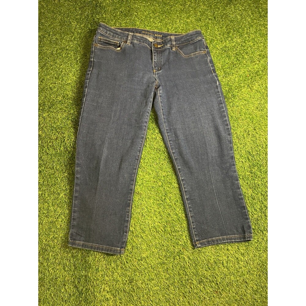 Michael Kors Skinny Crop Jeans Women’s Size 8 Dark Wash Stretch Denim Cropped